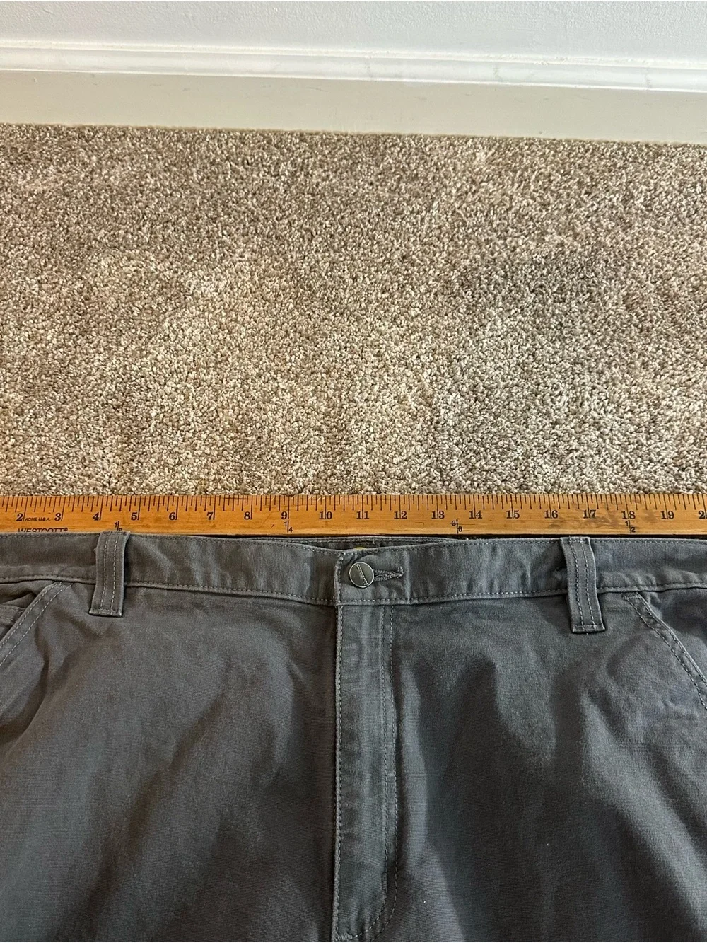 Carhartt Relaxed Fit Cargo Work Pants Gray Men’s Size 42x30 102291 - 039 Canvas